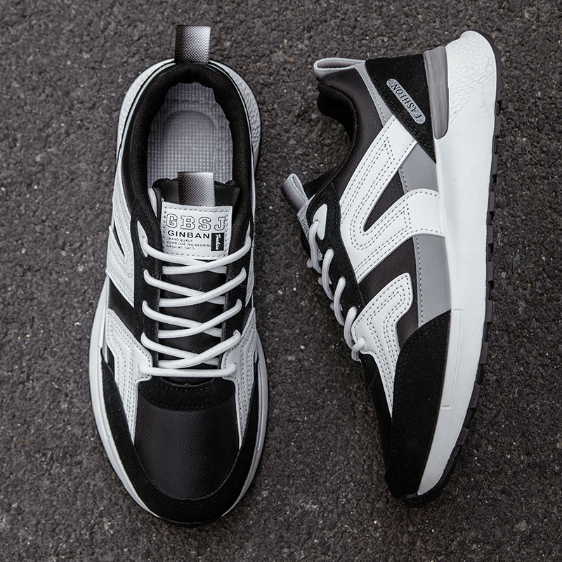 Nahast Meeste Kingad Tossud Trend vabaajajalatsid Itaalia hingav vaba aja meeste tossud libisemiskindlad jalatsid Meeste vulkaniseeritud kingad