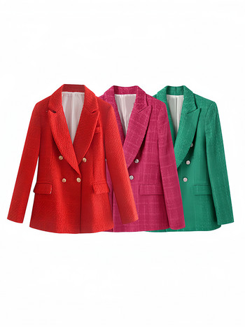 2023 Γυναικείο σακάκι με διπλό στήθος Office Lady Loose Κλασικό παλτό σακάκι Γυναικείο Κομψό outfits Veste Femme