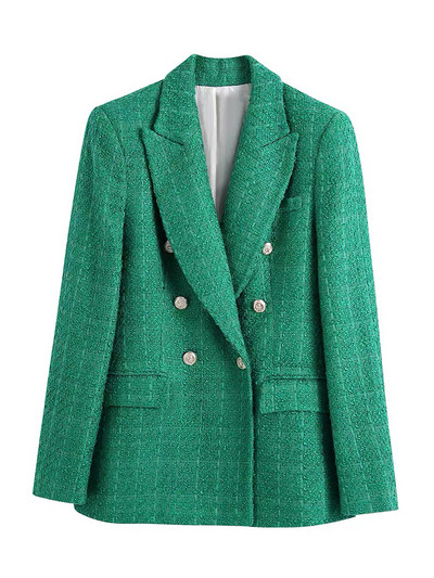 2023 Γυναικείο σακάκι με διπλό στήθος Office Lady Loose Κλασικό παλτό σακάκι Γυναικείο Κομψό outfits Veste Femme