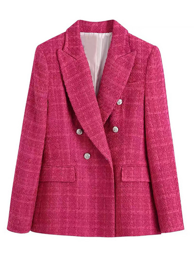 2023 Γυναικείο σακάκι με διπλό στήθος Office Lady Loose Κλασικό παλτό σακάκι Γυναικείο Κομψό outfits Veste Femme