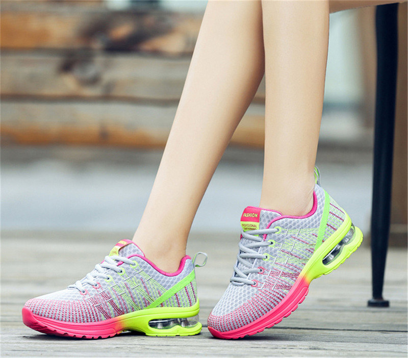 Γυναικεία παπούτσια για περπάτημα μόδας Breathe Comfortable Air Cushion Παπούτσια προπόνησης Casual Lace-Up παπούτσια τένις για τρέξιμο Γυναικεία αθλητικά παπούτσια