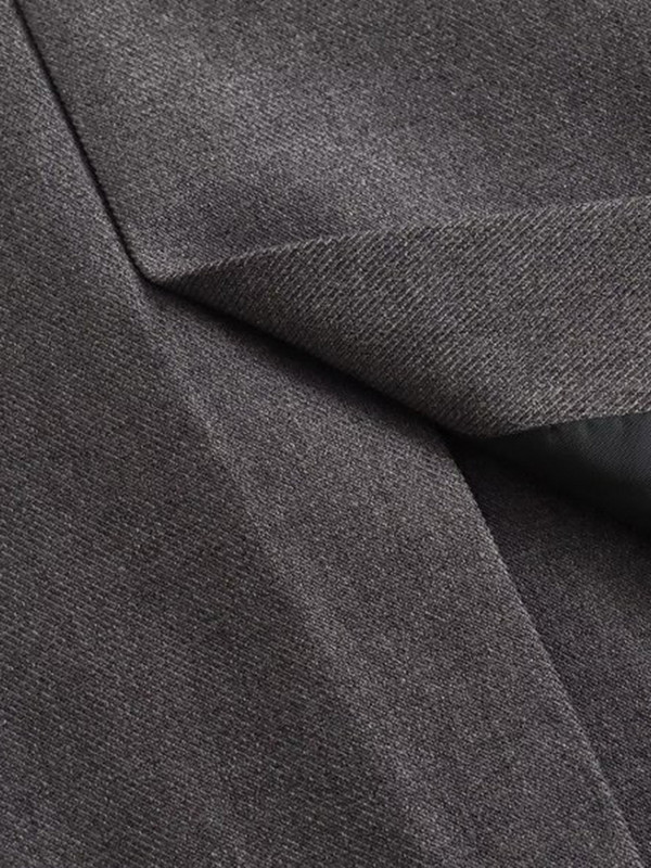 2023. aasta sügisene naiste mood, kaherealine sirge kontoribleiser, ühevärviline, pikkade varrukatega, naiste jakk