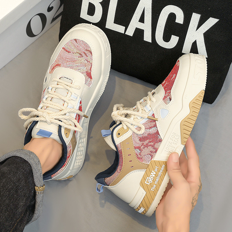 Proljetne muške cipele 2023. Nova platnena svestrana ležerna sportska obuća Prozračna neklizajuća dezodoransna debela podloga Muške vulkanizirane cipele