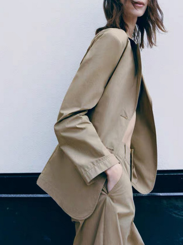 Ženski ležerni sako 2023. Elegantni modni set ženskih sakoa s ukrasnim džepovima