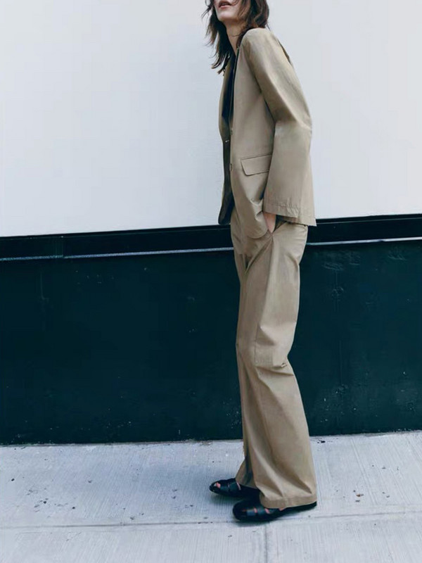 Ženski ležerni sako 2023. Elegantni modni set ženskih sakoa s ukrasnim džepovima