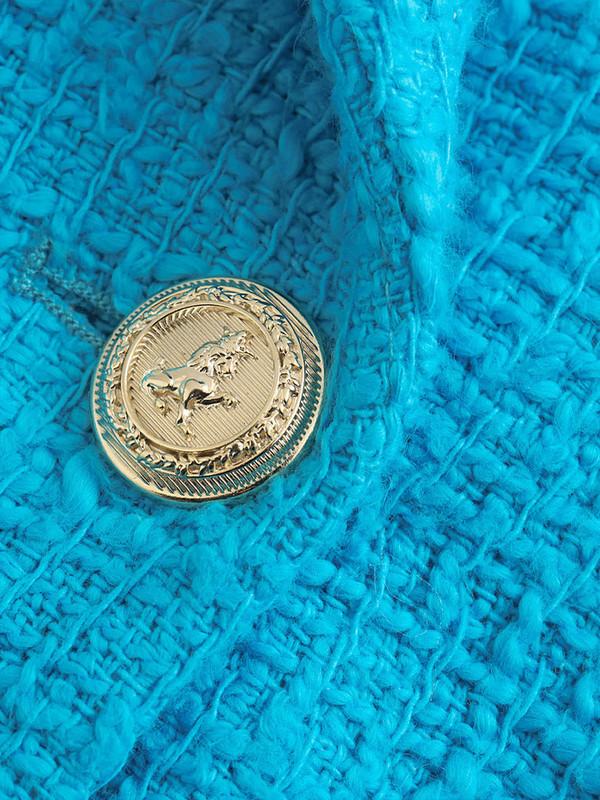 Μόδα 2023 Γυναικείο μπουφάν με διπλό στήθος Γυναικείο σακάκι Vintage μακρυμάνικο με πτερύγιο τσέπη Γυναικείο σακάκι καρό γραφείου