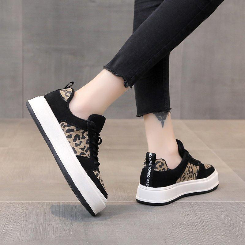 Ravne ženske cipele Platnene ležerne ženske cipele na promociji Leopard print Udobne i elegantne modne niske slatke proljetno jesenski hit