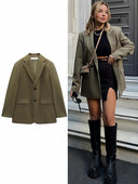 2023. aasta naiste kaherealine bleiser, daam, vaba klassikaline mantel, kostüüm, jakk Naiste šikk rõivakomplekt, Veste Femme