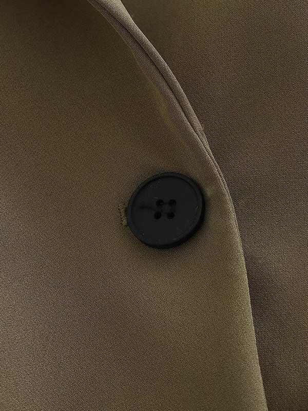 Jachetă dublu cu mâneci lungi de modă pentru femei. Top de damă elegantă. Sacou blazer de buzunar pentru femei de primăvară și toamnă.