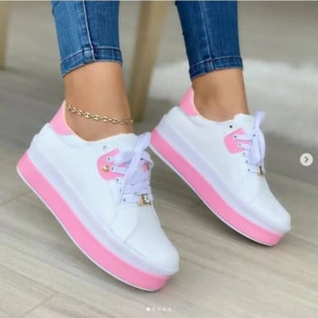 Casual Sneakers Γυναικεία 2023 Fashion Plus Size 43 Γυναικεία Casual Vulcanized Παπούτσια Lace Up Χοντρή σόλα Αθλητικά Γυναικεία παπούτσια