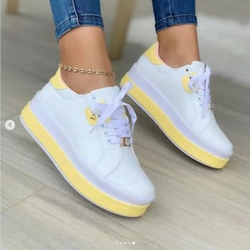 Casual Sneakers Γυναικεία 2023 Fashion Plus Size 43 Γυναικεία Casual Vulcanized Παπούτσια Lace Up Χοντρή σόλα Αθλητικά Γυναικεία παπούτσια