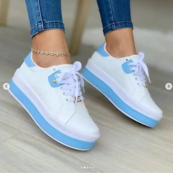 Casual Sneakers Γυναικεία 2023 Fashion Plus Size 43 Γυναικεία Casual Vulcanized Παπούτσια Lace Up Χοντρή σόλα Αθλητικά Γυναικεία παπούτσια