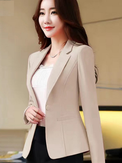 Γυναικεία blazers Νέο προϊόν το φθινόπωρο του 2023 Δωρεάν αποστολή Παλτό casual suit, μονόχρωμο γυναικείο παλτό Commuting