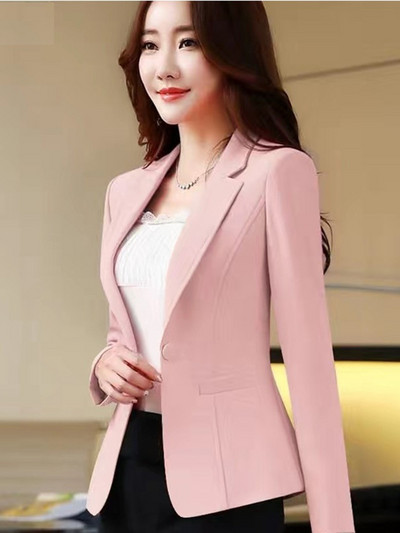 Γυναικεία blazers Νέο προϊόν το φθινόπωρο του 2023 Δωρεάν αποστολή Παλτό casual suit, μονόχρωμο γυναικείο παλτό Commuting