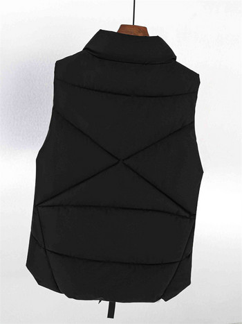 Βαμβακερό πουπουλένιο γιλέκο Γυναικείο 2023 Φθινόπωρο Χειμώνας Νέα Μόδα Κοντό Φαρδύ Χοντρό Στάντ Ζεστό Γιακά Φοιτητικό Γιλέκο Ρούχα Γυναικεία