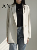 Άνοιξη Νέο σε Εξωτερικά Ρούχα Γυναικεία Μονό Κουμπί Casual Λευκό Μπουφάν Cropped Blazer Blazer για Γυναικείο Μπουφάν Γυναικείο Oversize