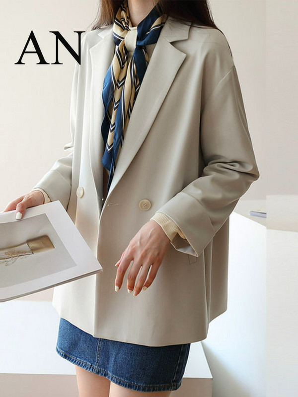 Άνοιξη Νέο σε Εξωτερικά Ρούχα Γυναικεία Μονό Κουμπί Casual Λευκό Μπουφάν Cropped Blazer Blazer για Γυναικείο Μπουφάν Γυναικείο Oversize