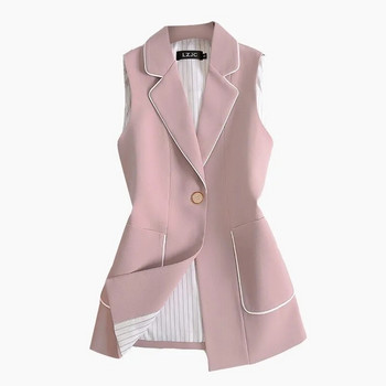 2023 Γυναικείο γιλέκο Ανοιξιάτικο φθινοπωρινό γυναικείο γιλέκο Κοστούμι γιακά Μόδα Επάγγελμα Γυναικείο αμάνικο μπουφάν Φαρδύ αμάνικο παλτό