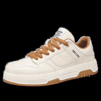 Νέα ανδρικά casual παπούτσια Απλά ανδρικά πάνινα παπούτσια Ελαφρύ PU δερμάτινο αναπνεύσιμο παπούτσι με κορδόνια λευκό επίπεδο κάτω Zapatos Para Hombres