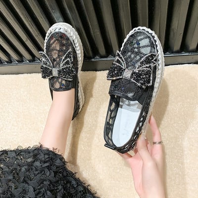 Naiste kristalljalatsid 2023 kevad Mood Bing Lace Up Naiste vabaajajalatsid Mugavad ümara ninaga platvormiga tossud valged kingad