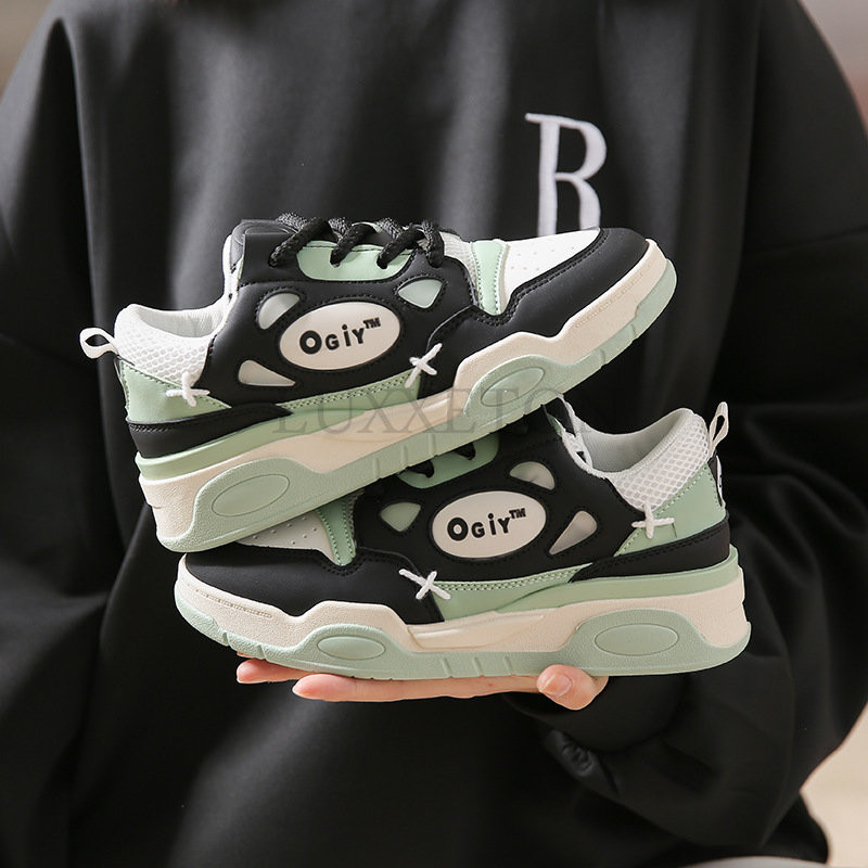 Platforminiai sportbačiai Moteriški bėgimo bateliai Moteris vaikštanti Patogūs moteriški laisvalaikio suvarstomi vulkanizuoti batai Stambūs sportbačiai