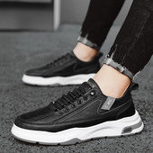 Ανδρικά πάνινα παπούτσια με άνοιξη επίπεδη κορδέλα επάνω με στρογγυλά δάχτυλα Άνετο μαλακό πάτο Ευέλικτο αντιολισθητικό δερμάτινα ανδρικά παπούτσια casual