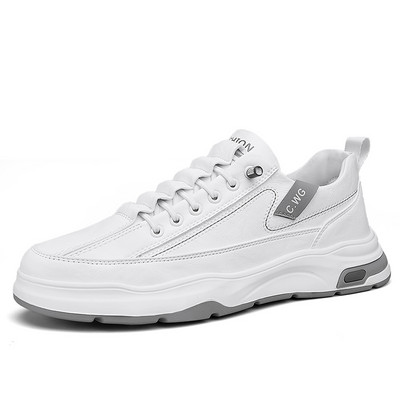 Ανδρικά πάνινα παπούτσια με άνοιξη επίπεδη κορδέλα επάνω με στρογγυλά δάχτυλα Άνετο μαλακό πάτο Ευέλικτο αντιολισθητικό δερμάτινα ανδρικά παπούτσια casual