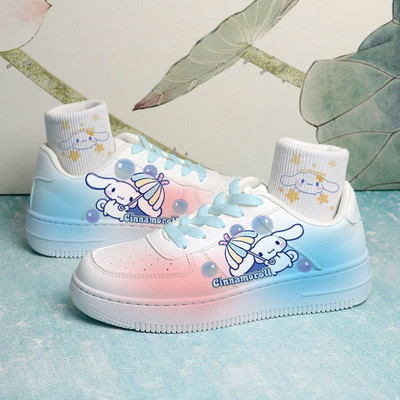 Sanrio Cinnamoroll Fade Vulcanized Παπούτσια Anime Kawaii Skate Παπούτσια Y2k Girl Cartoon Fashion Sneakers Γυναικεία μαλακή σόλα Flat παπούτσια