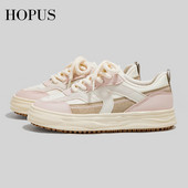 HOPUS Proljetne ženske tenisice Modne ležerne bijele cipele u mješovitim bojama za žene 2023 Nove niske cipele s platformom Vulkanizirane cipele Udobne