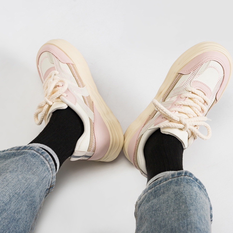 HOPUS Proljetne ženske tenisice Modne ležerne bijele cipele u mješovitim bojama za žene 2023 Nove niske cipele s platformom Vulkanizirane cipele Udobne
