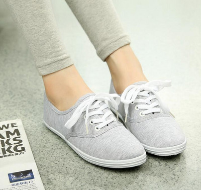 Pantofi de damă Pantofi de pânză Pantofi ocazionali cu șireturi Pantofi albi pentru femei Pantofi albi de culoare bomboană Pantofi respirabili Espadrile de damă