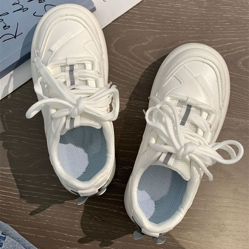 Kawaii Rabbit Ears Διακοσμητικά Λευκά Παπούτσια Κορεατικά Μόδα Αθλητικά Παπούτσια Άνοιξη 2023 Νέα φοιτητικά casual χαριτωμένα παπούτσια με πλατφόρμα