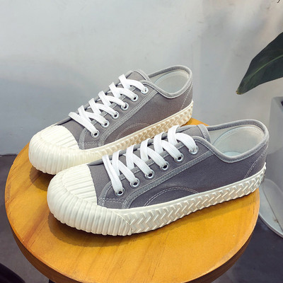 Korejske platnene cipele Ženske modne tenisice Niski izrez na vezanje Zapatos De Mujer Visokokvalitetne ležerne ravne cipele Žensko 2023 Novo