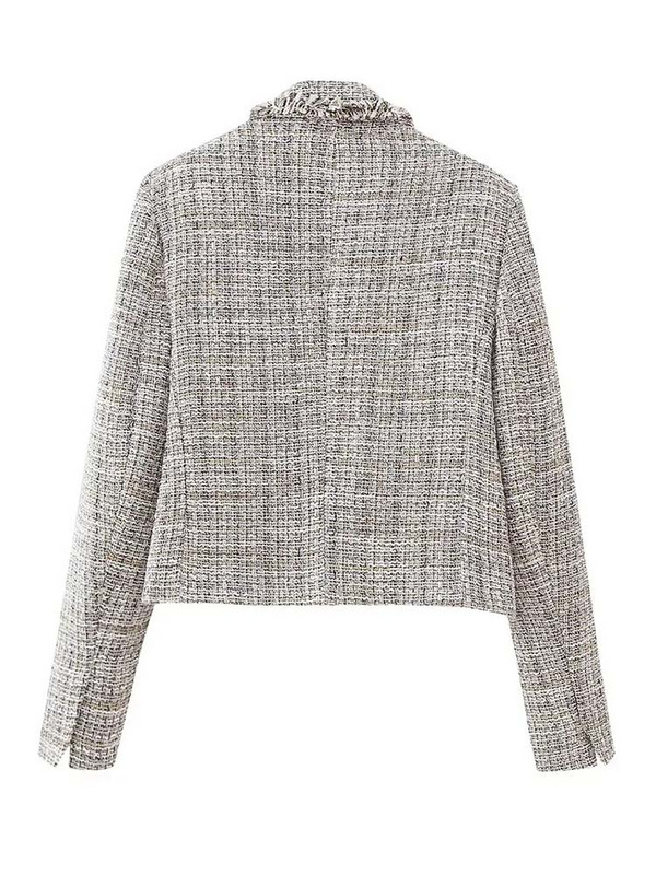 TRAF 2023 New Blazer Γυναικείο Παλτό Ανοιξιάτικο Μόδα Σακάκι Γυναικείο Σακάκι Vintage μακρυμάνικο διπλό κοντό κοστούμι