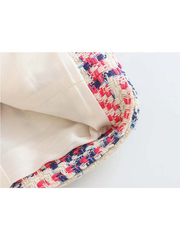 KLKXMYT TRAF Blazers Ženska jakna 2023. Modni skraćeni blejzer kaput od tvida dugih rukava s dvostrukim kopčanjem Novo u gornjoj odjeći