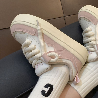 Pantofi roz Pantofi cu platformă de modă coreeană pentru femei Sport, casual, vintage, drăguț, vulcanizat, Kawaii, Lolita, Harajuku, designer