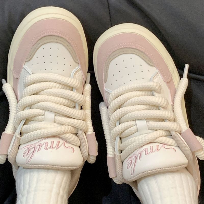 Pantofi roz Pantofi cu platformă de modă coreeană pentru femei Sport, casual, vintage, drăguț, vulcanizat, Kawaii, Lolita, Harajuku, designer