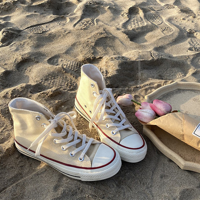 Unisex kõrged naiste lõuendjalatsid Meeste vabaaja sörkimisjalatsid Tudengite Vulcanize kingad Nööritavad naiste tossud Zapatos De Mujeres