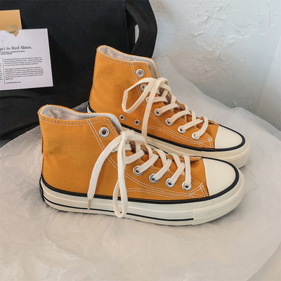 Unisex kõrged naiste lõuendjalatsid Meeste vabaaja sörkimisjalatsid Tudengite Vulcanize kingad Nööritavad naiste tossud Zapatos De Mujeres