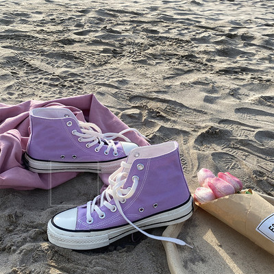 Unisex kõrged naiste lõuendjalatsid Meeste vabaaja sörkimisjalatsid Tudengite Vulcanize kingad Nööritavad naiste tossud Zapatos De Mujeres