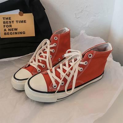 Unisex kõrged naiste lõuendjalatsid Meeste vabaaja sörkimisjalatsid Tudengite Vulcanize kingad Nööritavad naiste tossud Zapatos De Mujeres