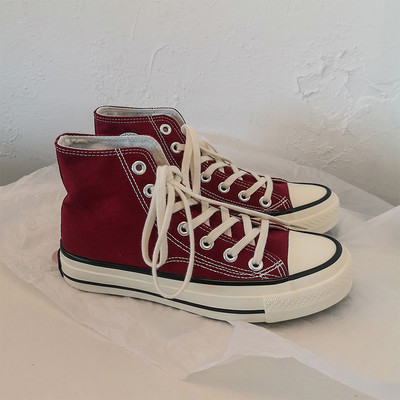 Unisex kõrged naiste lõuendjalatsid Meeste vabaaja sörkimisjalatsid Tudengite Vulcanize kingad Nööritavad naiste tossud Zapatos De Mujeres