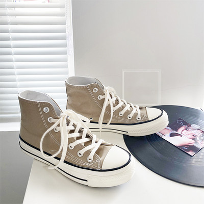 Unisex kõrged naiste lõuendjalatsid Meeste vabaaja sörkimisjalatsid Tudengite Vulcanize kingad Nööritavad naiste tossud Zapatos De Mujeres