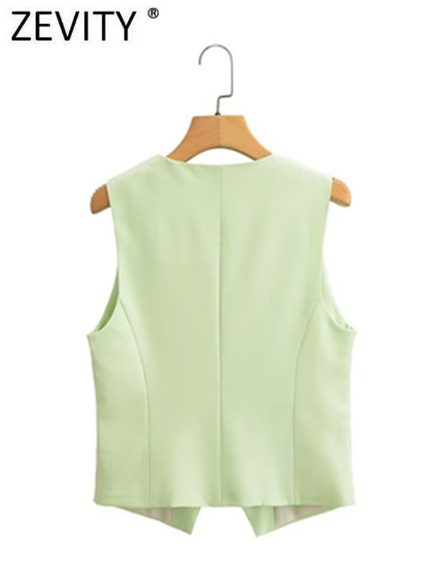 Zevity naiste mood, V kaelus, massiivne asümmeetriline rinnaga õhuke vestiga jakk kontori naistele, varrukateta vabaaja mantlid CT4371
