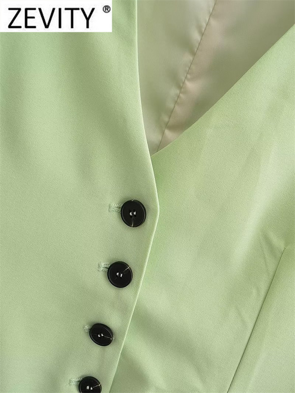 Zevity naiste mood, V kaelus, massiivne asümmeetriline rinnaga õhuke vestiga jakk kontori naistele, varrukateta vabaaja mantlid CT4371