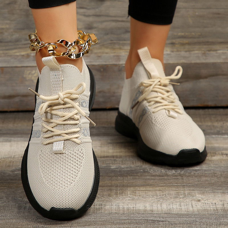 Ženske pletene prozračne tenisice Lagane neklizajuće sportske tenisice za žene Jesen 2023 Ležerne cipele Zapatillas Mujer