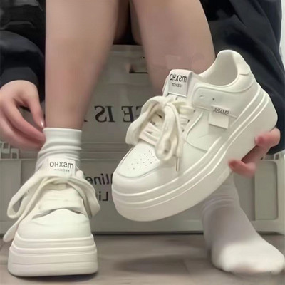 Ženske tenisice Modne sportske cipele s platformom Vulcanize Running Flat Ležerna košara Jesen Bijela platnena Lolita Kawaii Harajuku