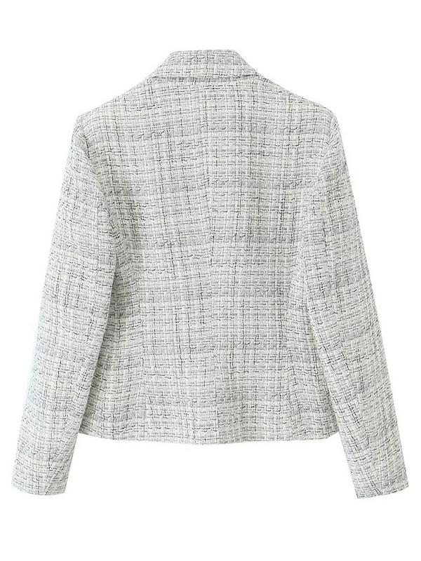 TRAF naiste tekstuuriga kaherealine bleisermantel 2023. aasta vintage pikkade varrukatega sälkudega topid Naiste šikid kontorinaiste ülerõivad