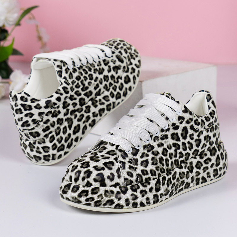 Pantofi de tenis pentru femei, cu leopard, de primăvară, toamnă, pantofi sport respirabili, pentru doamne, mers, alergare, pantofi casual, pantofi pentru femei