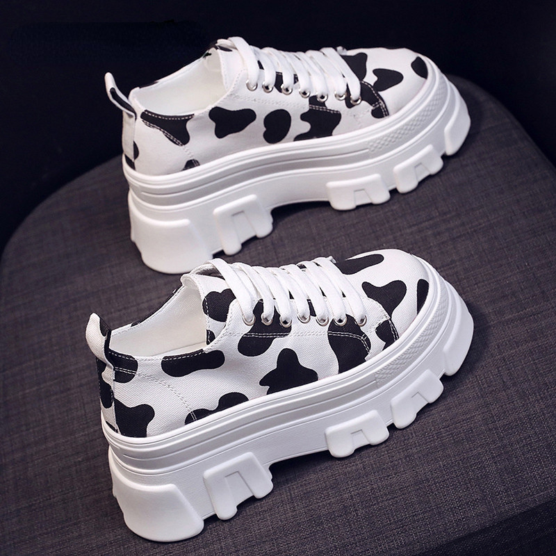 Λευκή πλατφόρμα Γυναικεία παπούτσια Vulcanize Ανελκυστήρας Καμβά Παπούτσια Zapatillas Mujer Αύξηση ύψους Παπούτσια Casual Sneakers Γυναικεία